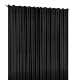 Cortina voil tecido 4,00x2,80 Para Trilho Suíço:Preto - 1