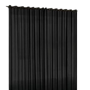 Cortina voil tecido 4,00x2,80 Para Trilho Suíço:Preto