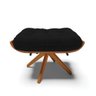 Puff Giratório Costela Linho Base Madeira MA25 - D'Rossi - A79 Preto - 4