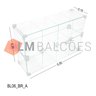 Baleiro Expositor Branco de Vidro - 0,50 X 0,30 X 0,15m - 3