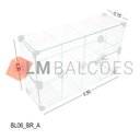 Ver imagem 3 de Baleiro Expositor Branco de Vidro - 0,50 X 0,30 X 0,15m