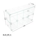 Ver imagem 2 de Baleiro Expositor Branco de Vidro - 0,50 X 0,30 X 0,15m