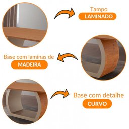 Mesa para Sala de Jantar Ellis 180cm Madeira Moderna Mobília Cinamomo com Champanhe-cinamomo Imbuia - 4