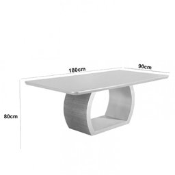 Mesa para Sala de Jantar Ellis 180cm Madeira Moderna Mobília Cinamomo com Champanhe-cinamomo Imbuia - 5