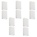 Ver imagem 1 de Kit 10 Arandelas Parede 12x8 LED 4W 9 Luz 3000K Externa