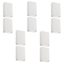 Kit 10 Arandelas Parede 12x8 LED 4W 9 Luz 3000K Externa - 1