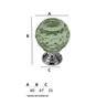 Puxador Cristal - IL 4501 - Cromado - Verde - 40MM - 2
