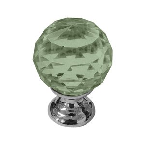 Puxador Cristal - IL 4501 - Cromado - Verde - 40MM