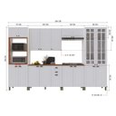 Ver imagem 3 de Cozinha Modulada 6 Peças Bari em MDF com Torre Quente e Vidro Branco
