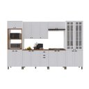 Ver imagem 2 de Cozinha Modulada 6 Peças Bari em MDF com Torre Quente e Vidro Branco