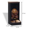 Porta Cápsulas de Café Torre de Aço Preto com Tampa Madeira 12x27cm - Wp Connect - 4