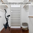 Ver imagem 3 de Bicicleta Ergométrica Vertical Dobrável Flywhell 2kg Magnética Portátil C/ Display Importway Iwf009