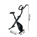 Ver imagem 2 de Bicicleta Ergométrica Vertical Dobrável Flywhell 2kg Magnética Portátil C/ Display Importway Iwf009