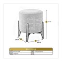Ver imagem 3 de Puff Decorativo Banqueta Thor Luxo Veludo - Azul Marinho