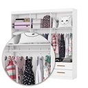 Ver imagem 3 de Guarda-Roupa Infantil com Espelho 6 Portas e 4 Gavetas 177cm Multimóveis CR35561 Branco