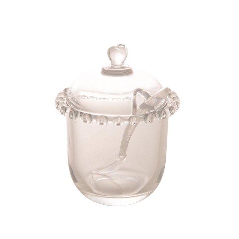 Açucareiro Cristal Borda Coração Lyor Transparente