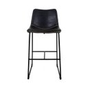 Ver imagem 3 de Kit 2 Banquetas Munich Estofadas Pretas com Encosto