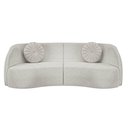 Ver imagem 3 de Sofá Decorativo com Almofadas 3 Lugares 240cm Tressê Zion M22 Bouclê Branco - Mpozenato