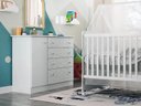 Ver imagem 3 de Cômoda Infantil Espaçosa Azul com 04 Gavetas e 01 Porta para Quarto Baby Luxo Icp