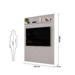 Painel para Tv até 65 Polegadas Ripado Dj Móveis Trento 183 Bali - 4