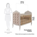 Ver imagem 4 de Berço Minicama 3 em 1 com Capitonê 100% MDF Maya Espresso Móveis Bege/Off White/Amêndoa/Suede Pena a