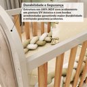 Ver mais imagens de Berço Minicama 3 em 1 com Capitonê 100% MDF Maya Espresso Móveis Bege/Off White/Amêndoa/Suede Pena a