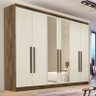 Guarda Roupa Oslo 6 Portas 6 Gavetas 100% Mdf Oslo-braúna/off White - Made Marcs - 1