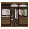 Guarda Roupa Oslo 6 Portas 6 Gavetas 100% Mdf Oslo-braúna/off White - Made Marcs - 2