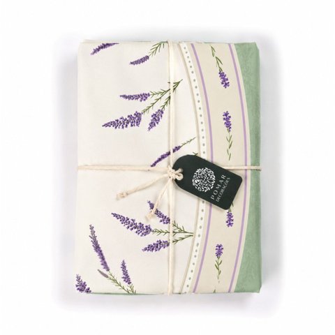 Toalha de Mesa Redonda Lavanda Provence Verde e Lilás – 4 Lugares