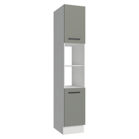 Paneleiro 40 Cm 2 Portas e 2 Nichos Branco/cinza Agata Madesa