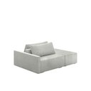 Ver imagem 5 de Sofá Ilha Modulo Milos 150cm Puff Lateral Linho Cinza Claro G33 - Gran Belo