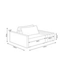 Ver imagem 4 de Sofá Ilha Modulo Milos 150cm Puff Lateral Linho Cinza Claro G33 - Gran Belo