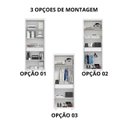 Ver imagem 3 de Guarda Roupas Mdf Armario Multiuso Duas Portas Dublin Fenix:branco