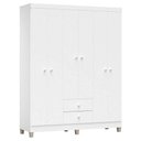 Ver imagem 5 de Quarto de Bebê 6 Portas Ternura Baby com Berço Americano Doce Sonho 100 Branco Brilho com Colchão