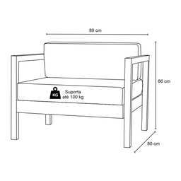 Poltrona de Varanda Gourmet Madeira Maciça com Almofada 1 Lugar Lyza M02 Nogueira - Mpozenato - 5 Poltrona de Varanda Gourmet Madeira Maciça com Almofada 1 Lugar Lyza M02 Nogueira - Mpozenato - 5