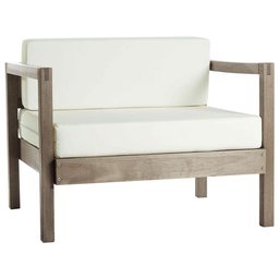 Poltrona de Varanda Gourmet Madeira Maciça com Almofada 1 Lugar Lyza M02 Nogueira - Mpozenato - 1 Poltrona de Varanda Gourmet Madeira Maciça com Almofada 1 Lugar Lyza M02 Nogueira - Mpozenato - 1