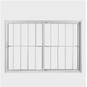 Janela 2 Folhas de Correr com Grade Alumínio Branco 100x100 Linha 25 - 2