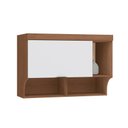 Ver imagem 1 de Armário Aéreo Modulado Infinity Solteiro com 1 Porta - Macadâmia/Branco Line Castro