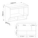 Ver imagem 4 de Armário Aéreo Modulado Infinity Solteiro com 1 Porta - Macadâmia/Branco Line Castro