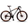 Bicicleta Aro 29 Bike Alumínio 21 Marchas Shimano Suspensão Freio a Disco:laranja/17" - 1