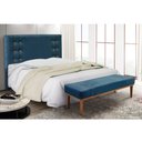 Ver imagem 2 de Cabeceira Cama Box Solteiro 90cm e Recamier Gênova Veludo S04 - D’Rossi
