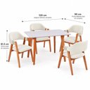 Ver imagem 5 de Conjunto Mesa Verona Tampo Off White e 4 Cadeiras Serena Estofadas Espresso Móveis
