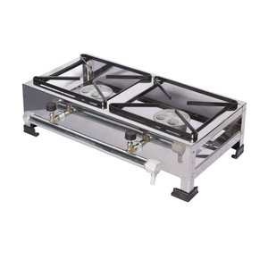 Fogareiro Fogão Alta Pressão Inox 430 2 Bocas