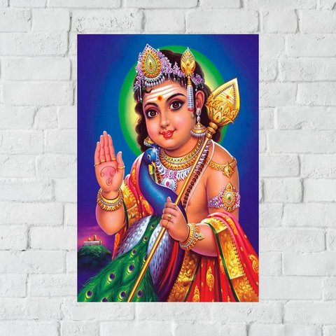 Placa Decorativa MDF Murugan Tamanho 20x27cm Modelo 2a
