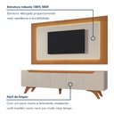 Ver imagem 7 de Conjunto Painel + Rack Atenas 220 cm Off White/Naturalle Mavaular