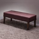Ver imagem 5 de Puff Decorativo 100cm Martínez Veludo Pés Madeira Rosa/Imbúia - Gran Belo