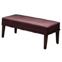 Ver imagem 1 de Puff Decorativo 100cm Martínez Veludo Pés Madeira Rosa/Imbúia - Gran Belo