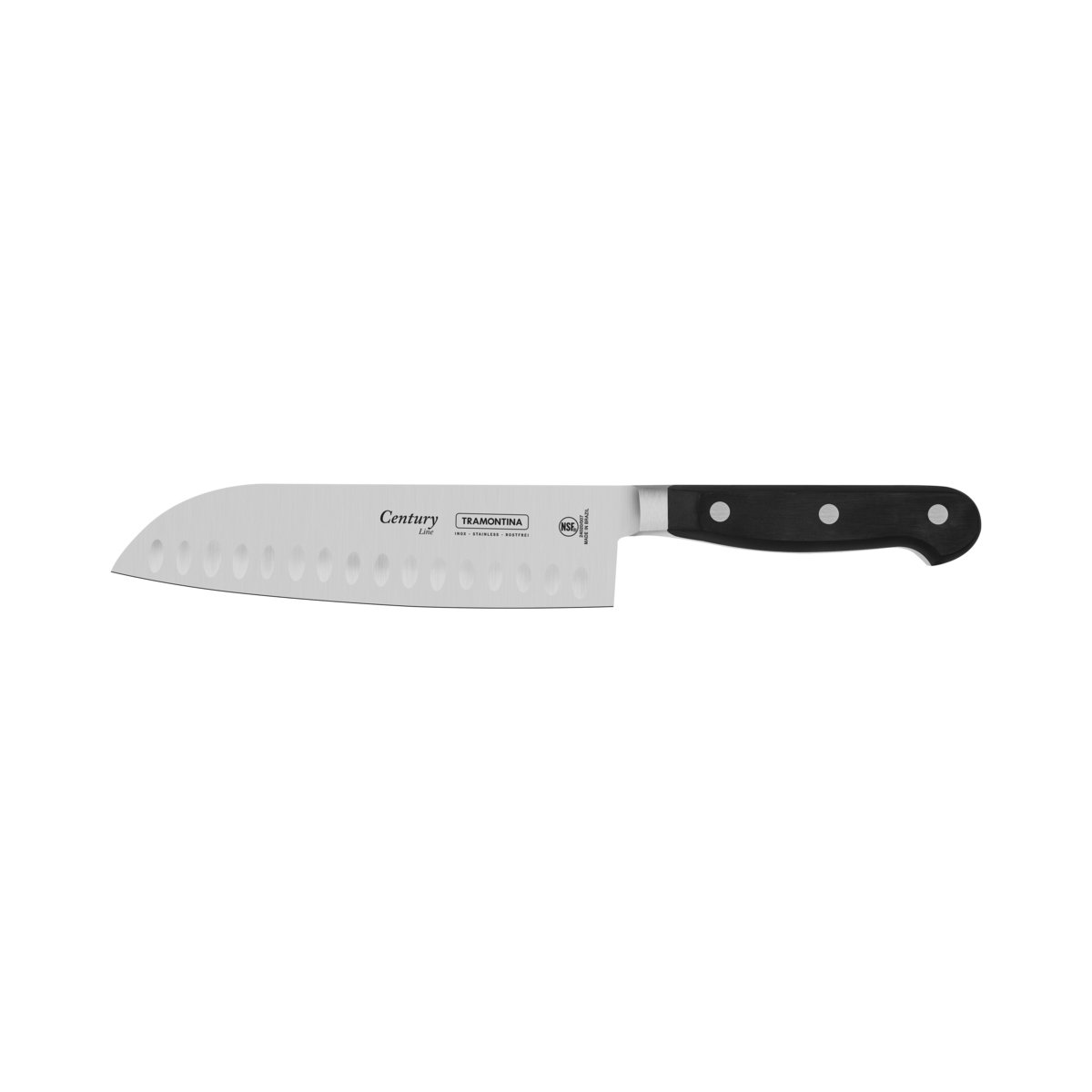 Faca Santoku Tramontina Century com Lâmina em Aço Inox e Cabo Policarbonato com Fibra de Vidro 7" - 1