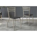 Ver imagem 1 de Cadeira Sala de Jantar Portugal 2c007nk Aço Kit 2 Uni Niquel/preto 110 - Kappesberg