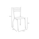 Ver imagem 2 de Cadeira Sala de Jantar Portugal 2c007nk Aço Kit 2 Uni Niquel/preto 110 - Kappesberg